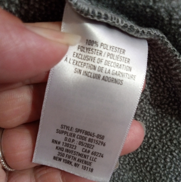 Spyder gray youth zip up hoodie with thumb holes size large - Picture 7 of 9